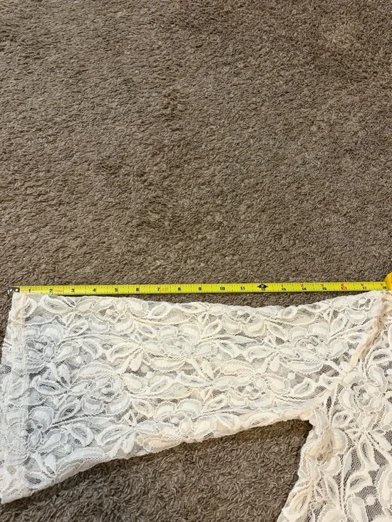 Style & Co Women’s Full Lace Boho Top With 3/4 Sleeves - Picture 8 of 9